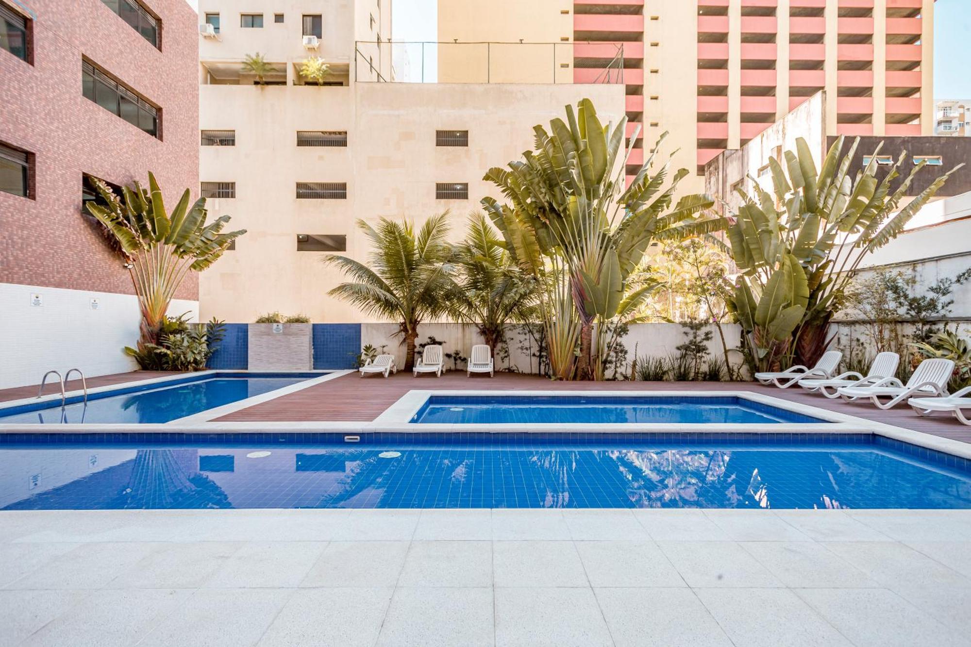 Flat Top - 100 M Da Praia De Pitangueiras 4083 Γκουαρούχα Εξωτερικό φωτογραφία